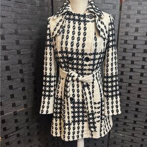 Express Black and Cream Textured Jacket